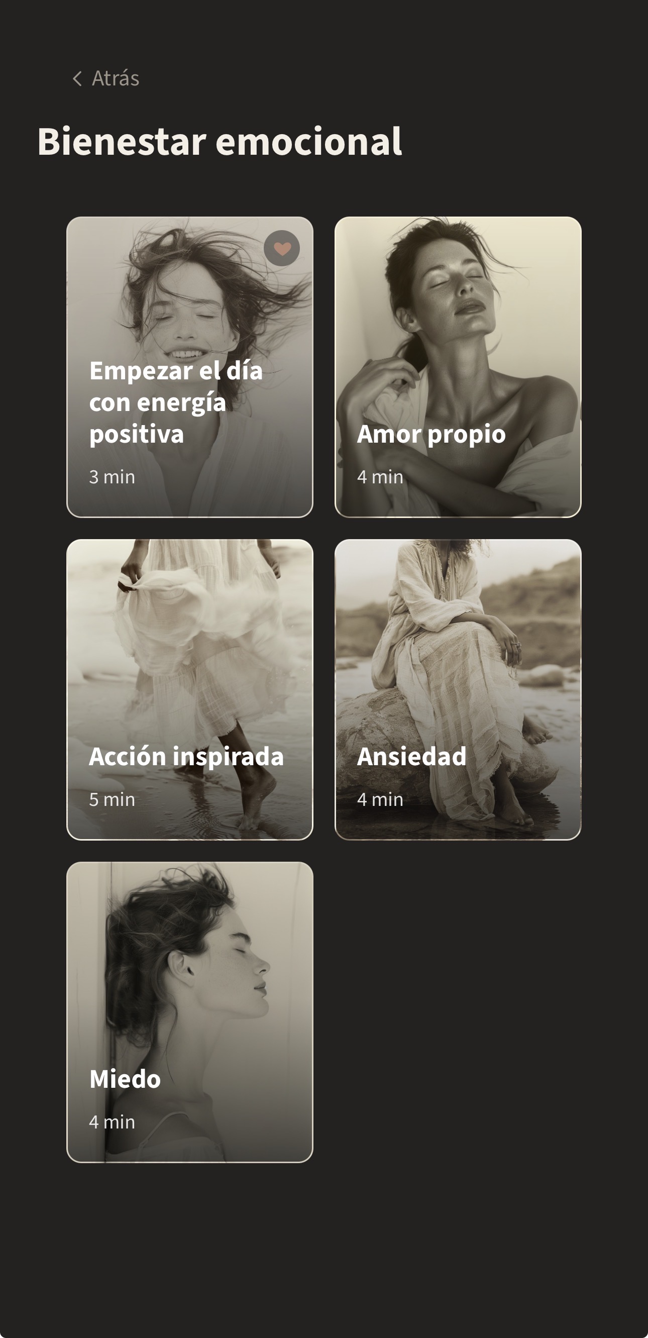 Categoría Bienestar emocional