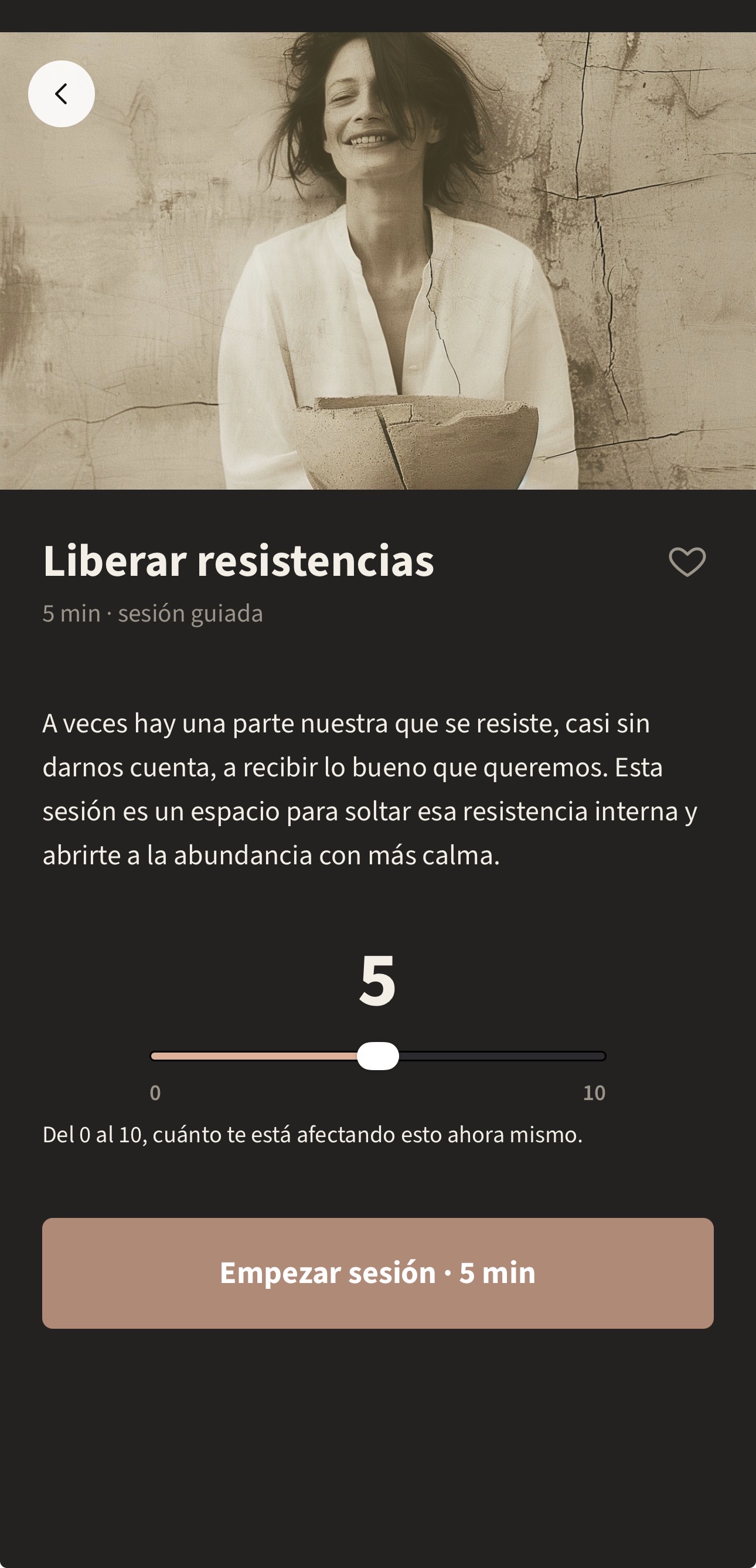 Detalle de una sesión guiada